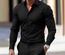 Camisa de hombre para negocios, camisa de botones, camisa de verano de color sólido, manga larga, con solapa, camisa de vacaciones, tops casuales de moda con estilo.