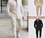 Conjunto de dos piezas casual para hombre: suéter de manga larga con cuello en V y pantalón recto, color sólido, para uso diario.