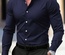 Camisa de hombre para negocios, camisa de botones, camisa de verano de color sólido, manga larga, con solapa, camisa de vacaciones, tops casuales de moda con estilo.