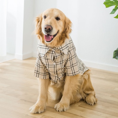 Ropa para perros grandes, suéter de lana dorada para Labrador, camisa para mascotas de tamaño mediano.