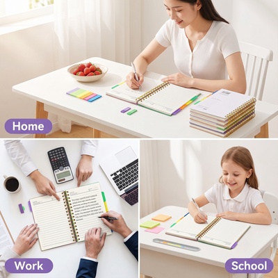 Cuaderno de espiral con cubierta de piel para oficina, versión engrosada