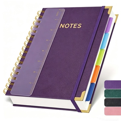 Cuaderno de espiral con cubierta de piel para oficina, versión engrosada