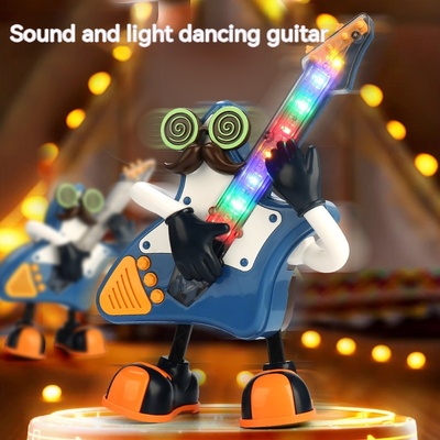 Juguete Robot Bailarín Eléctrico Mr. Rock & Roll con Música, Luces, Saxofón y Guitarra