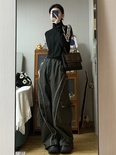 Pantalones cargo tipo jogger vintage para mujer, estilo casual, oversize, pantalones de chándal Y2k.