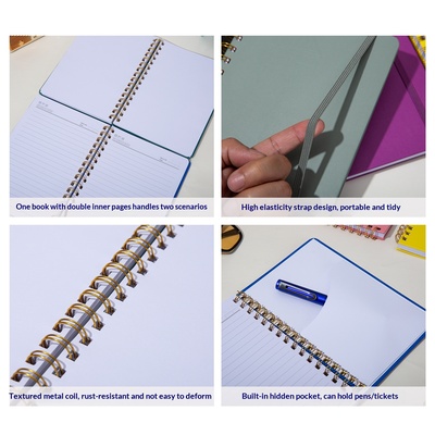 Cuaderno de espiral con cierre elástico