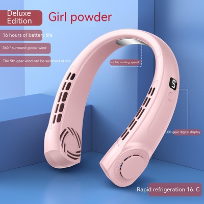Ventilador de cuello colgante multifuncional y silencioso - Dispositivo de enfriamiento personal manos libres para viajes y actividades al aire libre