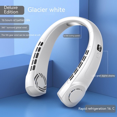 Ventilador de cuello colgante multifuncional y silencioso - Dispositivo de enfriamiento personal manos libres para viajes y actividades al aire libre