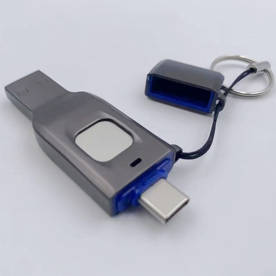 Unidad USB con huella dactilar, cifrado de datos, seguridad para computadora y teléfono móvil, uso dual.